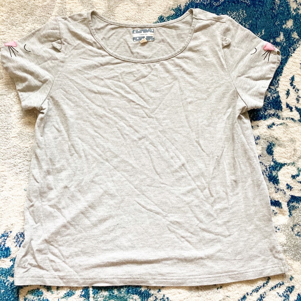 Commie toi cat sleeve kitsch top medium